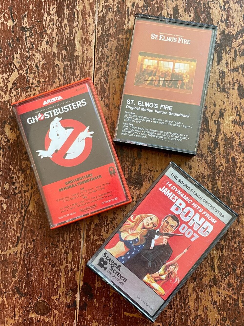 3X vintage 1980s cassette tapes